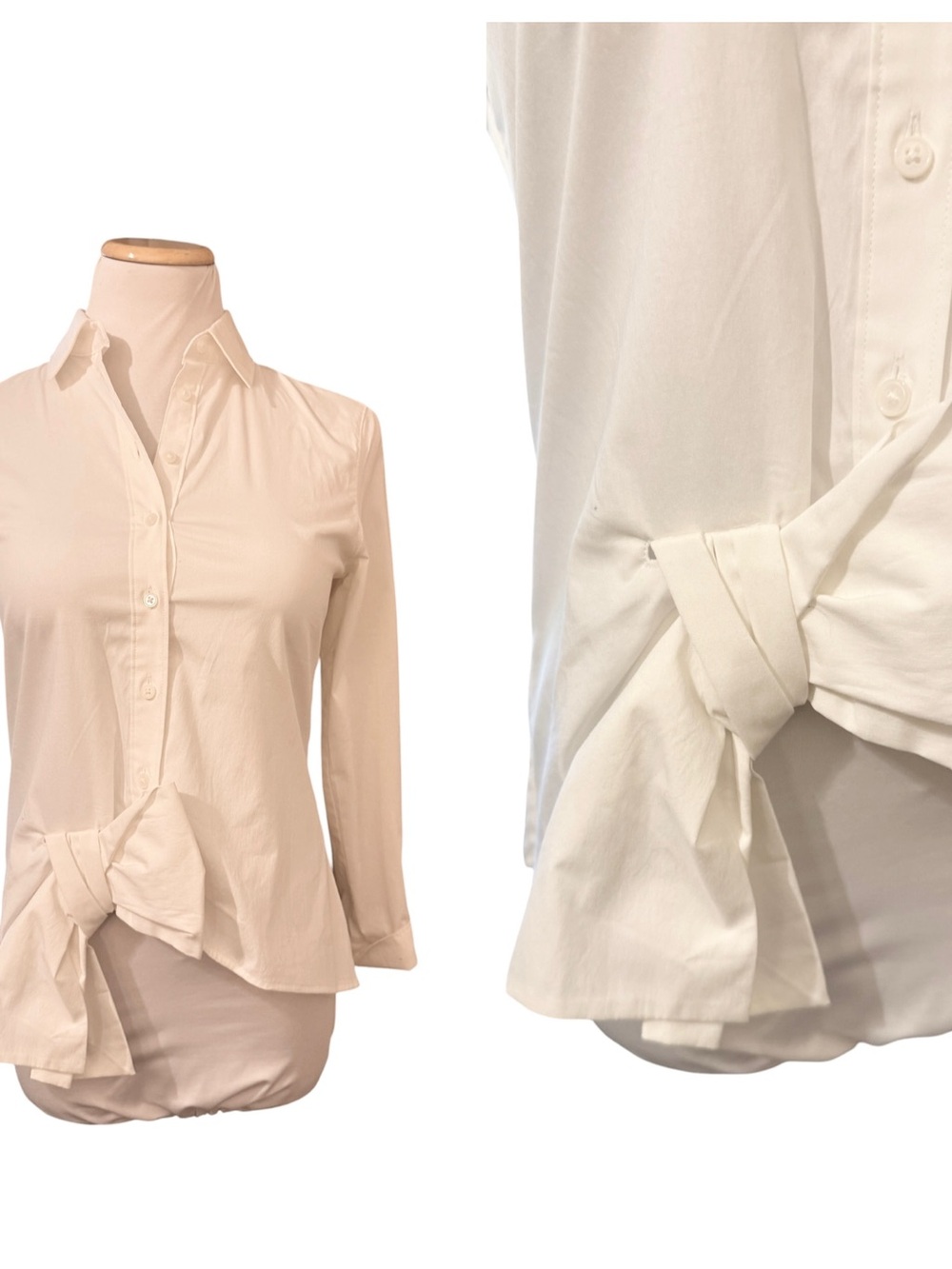 NWT Banana Republic  Button-Front Shirt with Side Bow